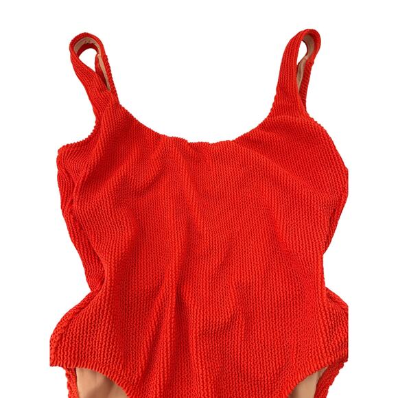 J.Crew Swimsuit Textured Scoopneck One-piece Women's Size 6 Red NWT - Picture 8 of 13